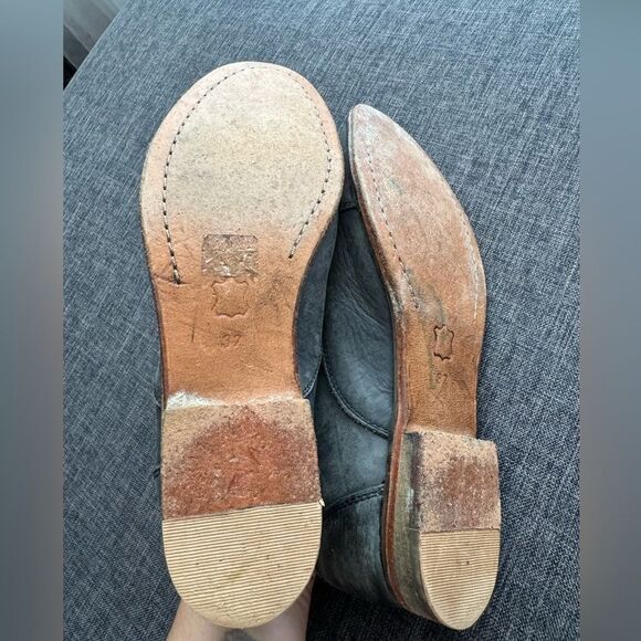 Free People Leather Slip On Oxford Shoe Distressed
Gray (Sz 6) EU 37 - Picture 6 of 9